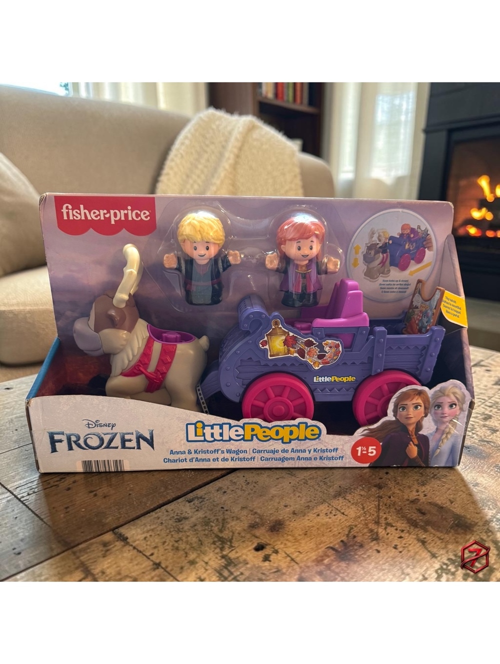 Fisher-Price Little People Disney Frozen Anna & Kristoff’s Wagon GWR87 New - Picture 7 of 8